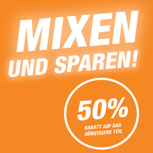 50% Mixen und Sparen